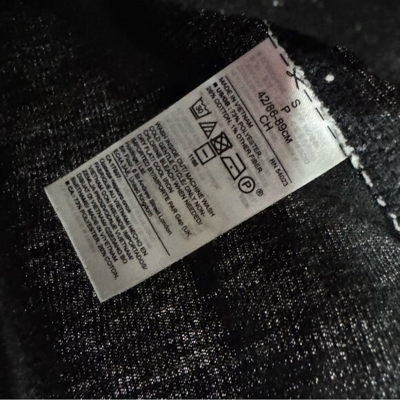 Banana republic top bell bottom hem sleeves flare cute tweed style black white - Picture 9 of 9